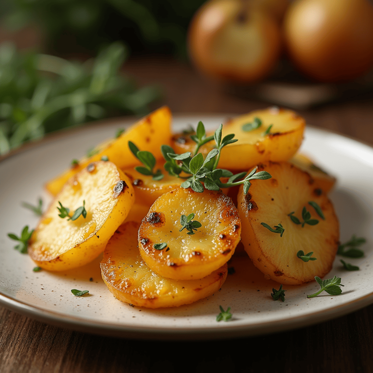 Pommes de Terre au Four dorée et savoureuse, servie dans une assiette.