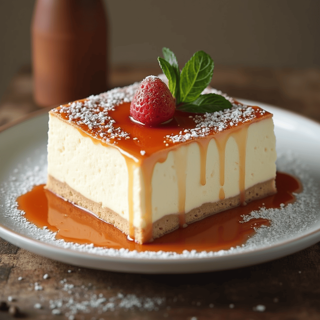 Gâteau au fromage blanc crémeux sur une assiette, prêt à être dégusté.