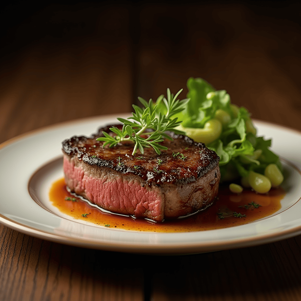 Un rôti de boeuf juteux et parfaitement cuit, entouré de légumes rôtis et servi sur une planche