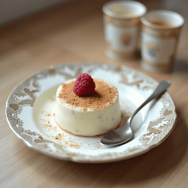 Blanc manger coco, dessert crémeux à base de lait de coco, décoré de fruits frais et d'un coulis exotique.