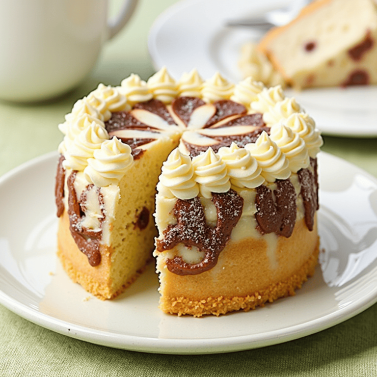 Tranche de gâteau nature moelleuse et dorée, idéale pour un dessert simple et savoureux.