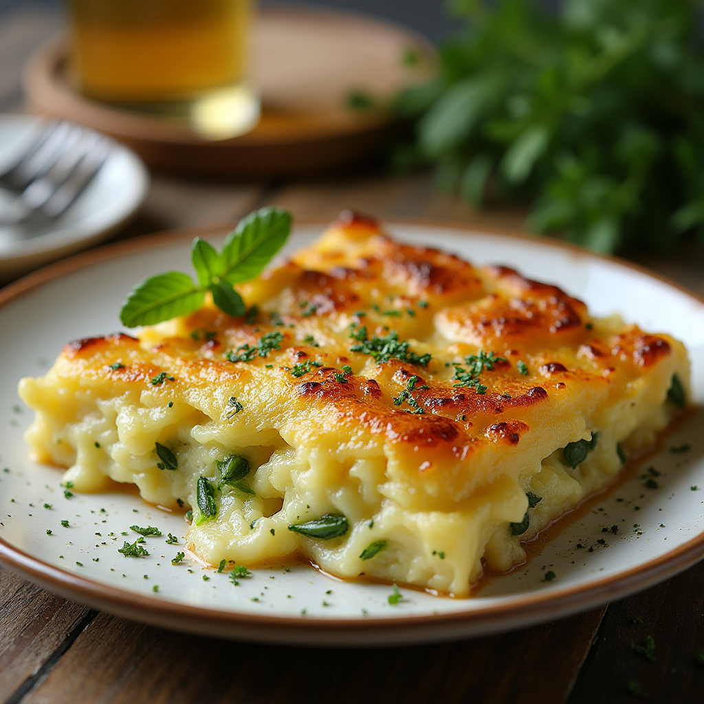 gratin chou fleur crémeux et doré, parfait pour un repas sain et gourmand.