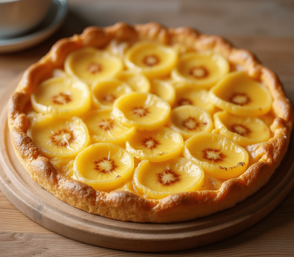 Tarte aux poireaux pâte feuilletée dorée et appétissante, avec des poireaux cuits à la perfection.