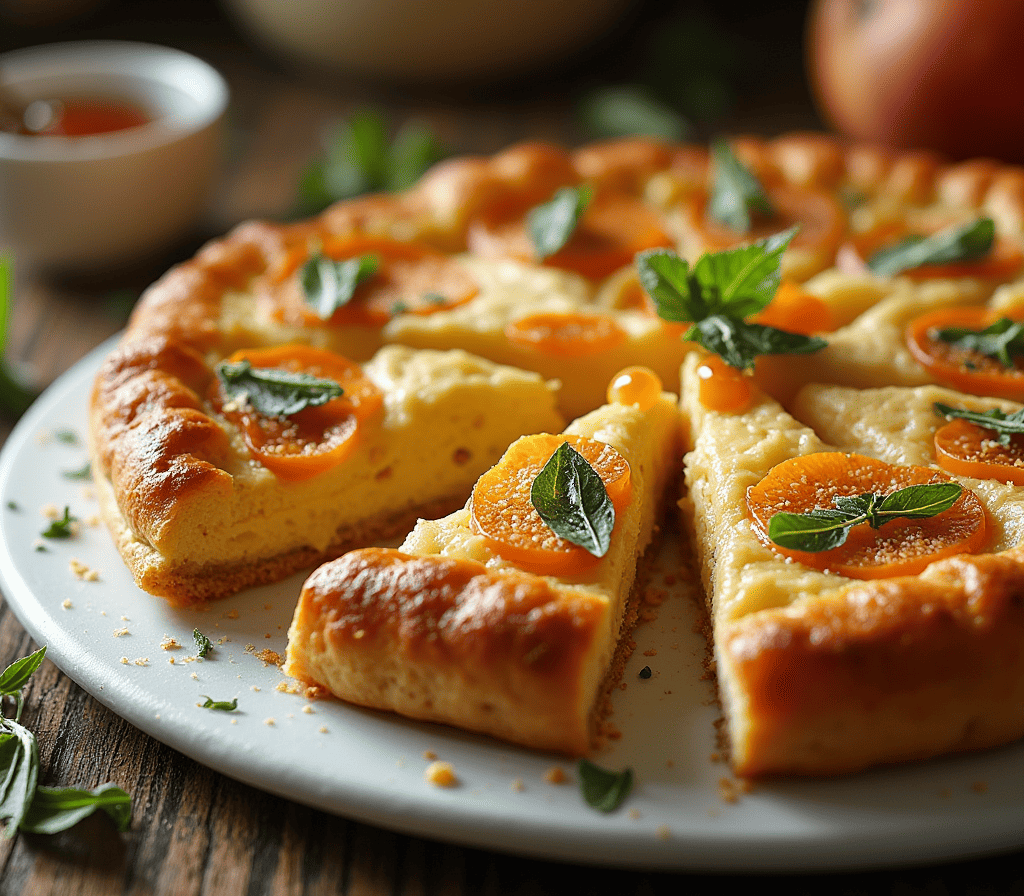 Tarte aux poireaux chèvre fraîchement sortie du four, garnie de poireaux fondants et de fromage de chèvre crémeux.