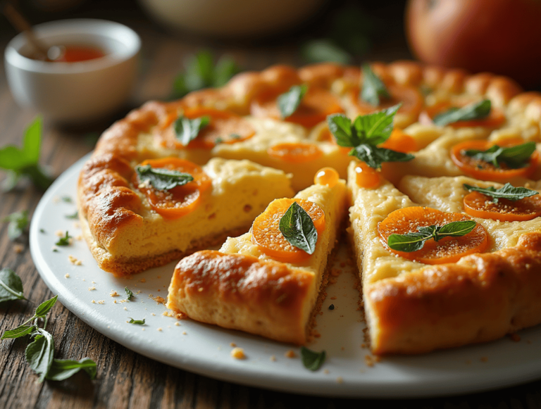 Tarte aux poireaux chèvre fraîchement sortie du four, garnie de poireaux fondants et de fromage de chèvre crémeux.